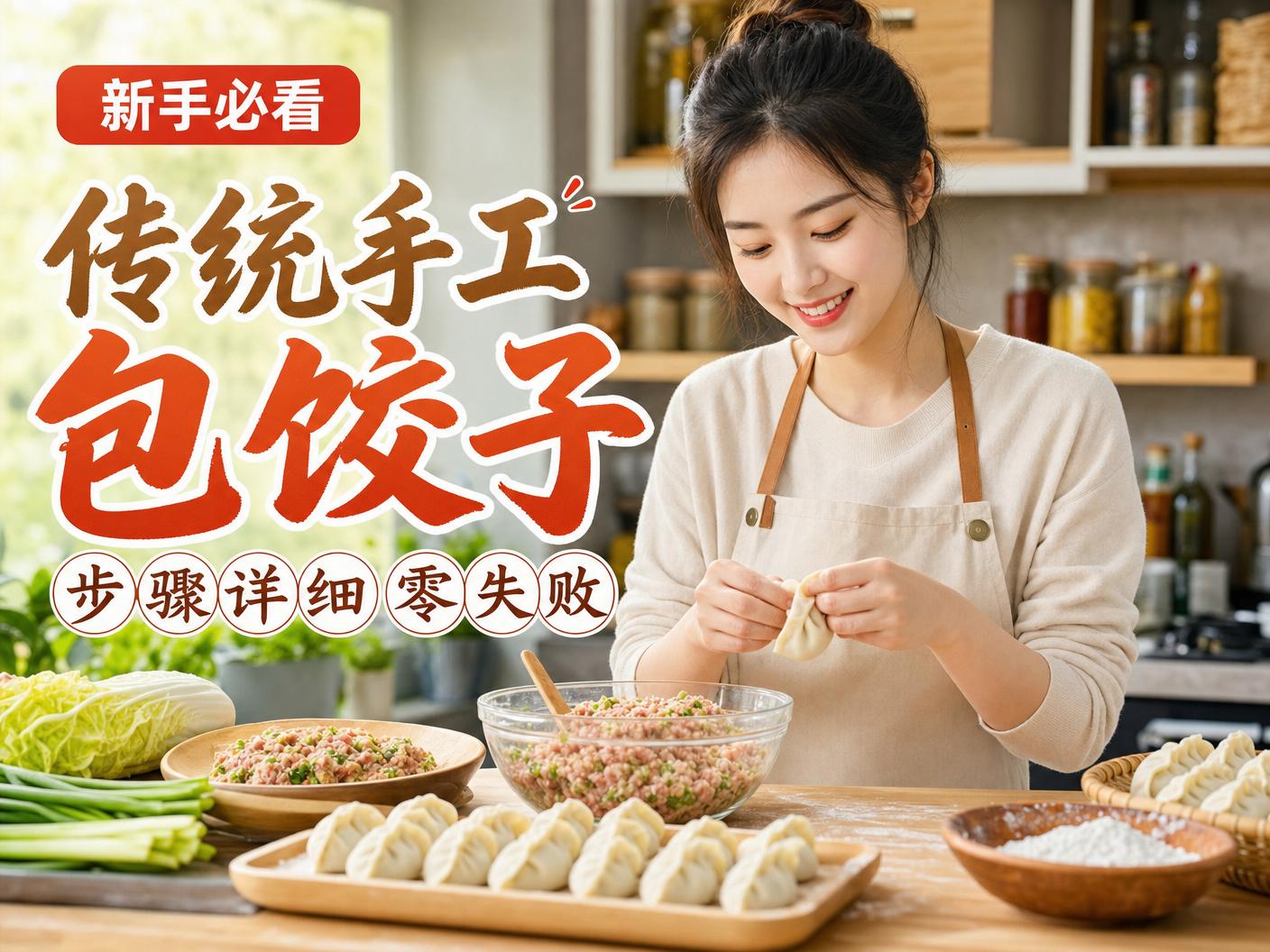 萝莉岛-【萝莉岛】传统手工包饺子教程传媒演示，步骤详细零失败