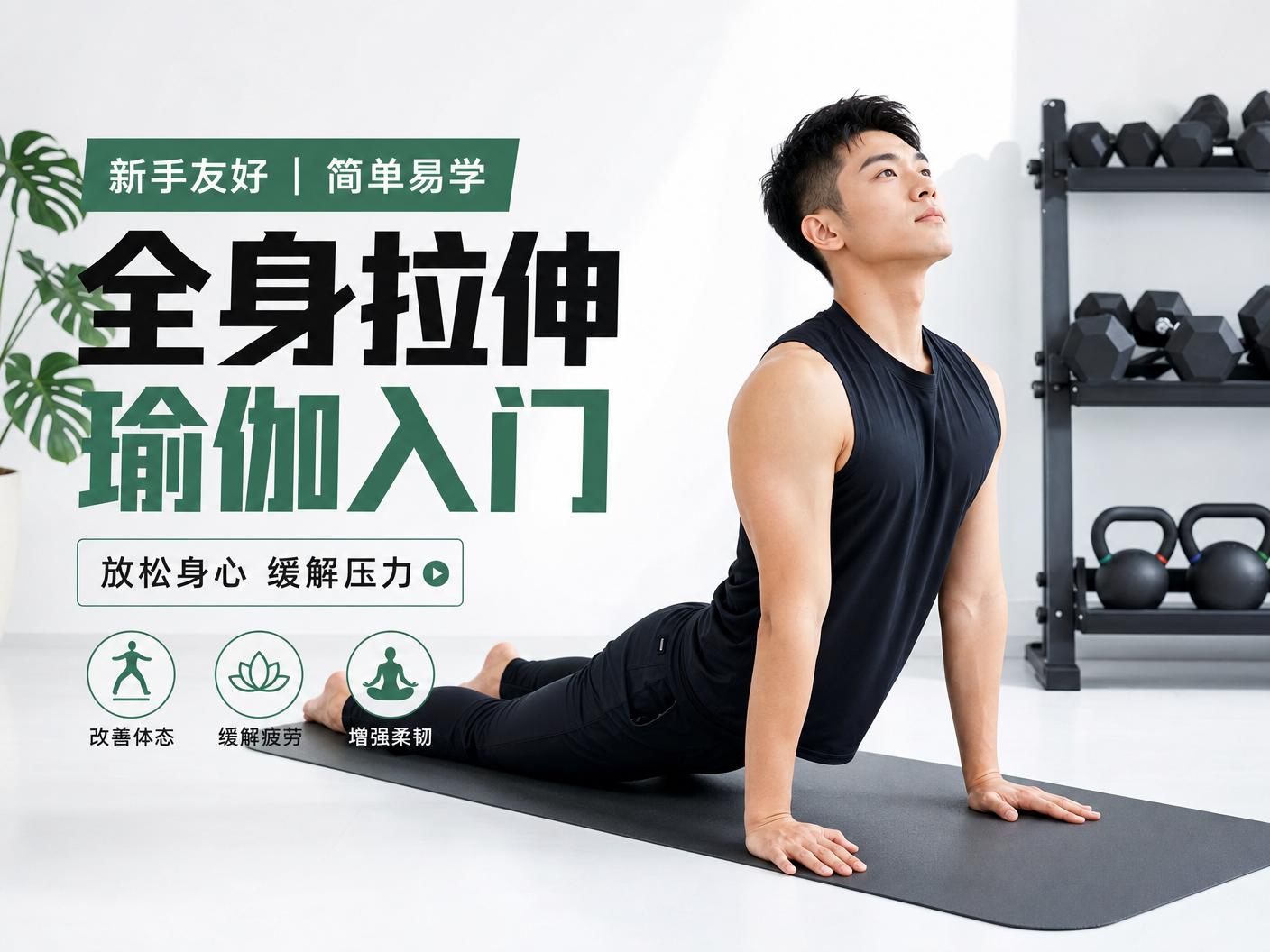 萝莉岛-【萝莉岛】全身拉伸瑜伽入门传媒教程，放松身心缓解压力